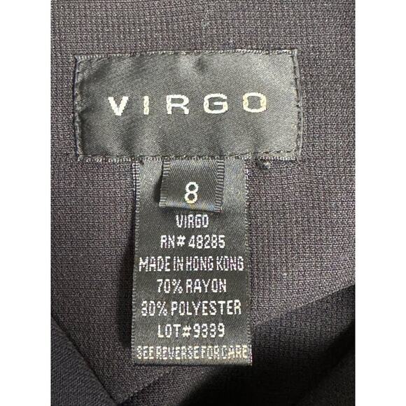 Virgo Womens Vintage Black Button-Down Black Dress Size 8 - Picture 5 of 7